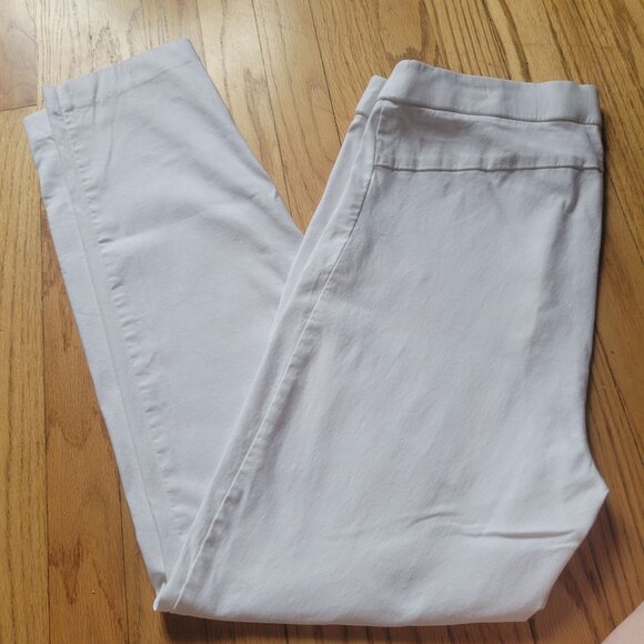 Ellen Tracy Womens White Cotton/Spandex Pull on Pants Size L - Picture 3 of 3